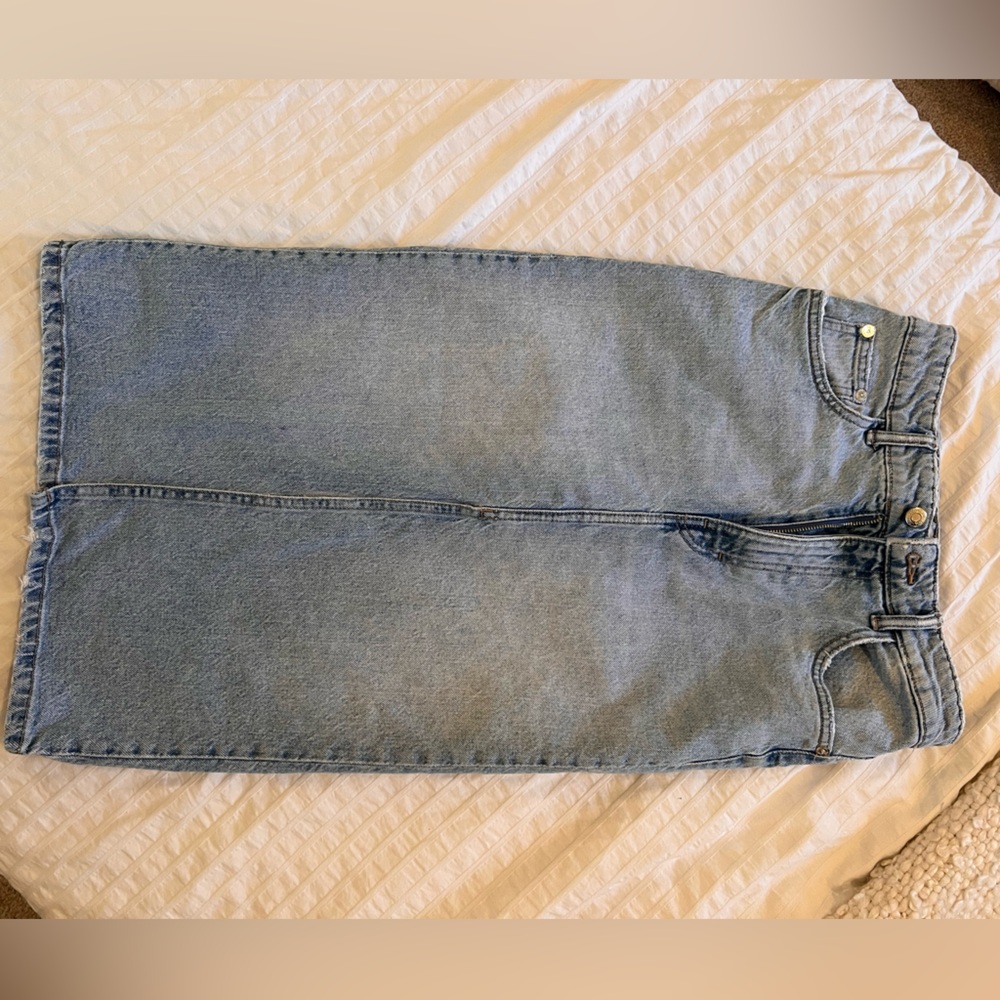 ZARA MIDI JEANS SKIRT